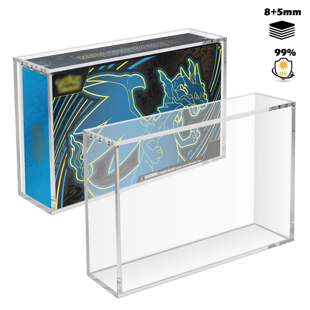 Akrylskydd för Mega Charizard X ex Ultra Premium Collection (UPC)